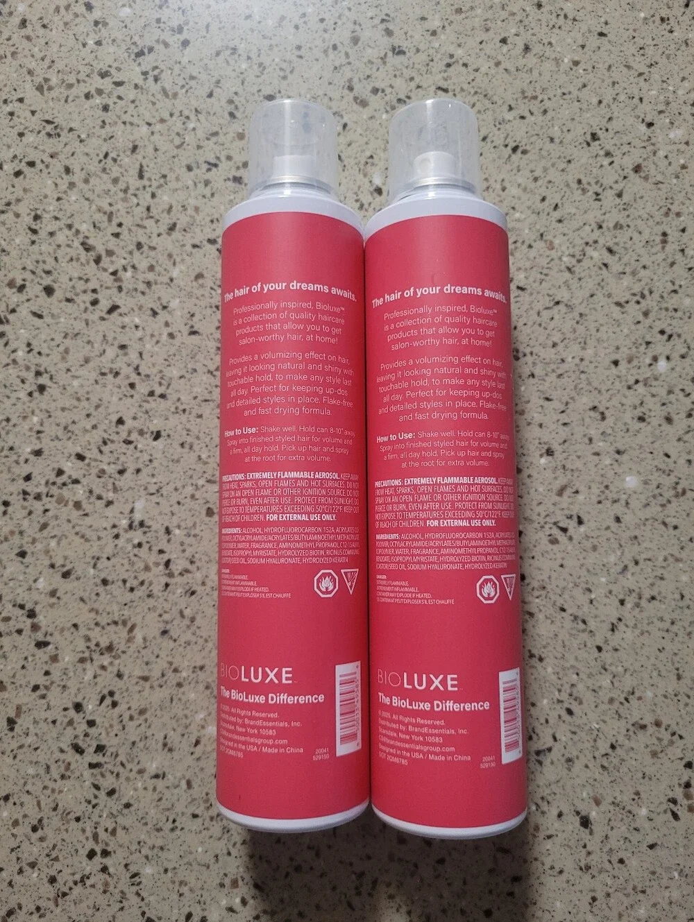 (2) Bioluxe Super Hold Keratin Complex Volumizing Hair Spray 10 Fl Oz Each